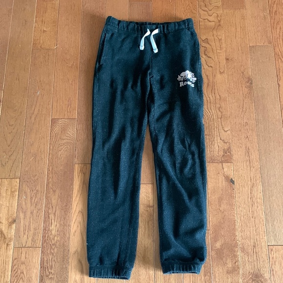 Kids black and pink roots sweat pants - Picture 1 of 4